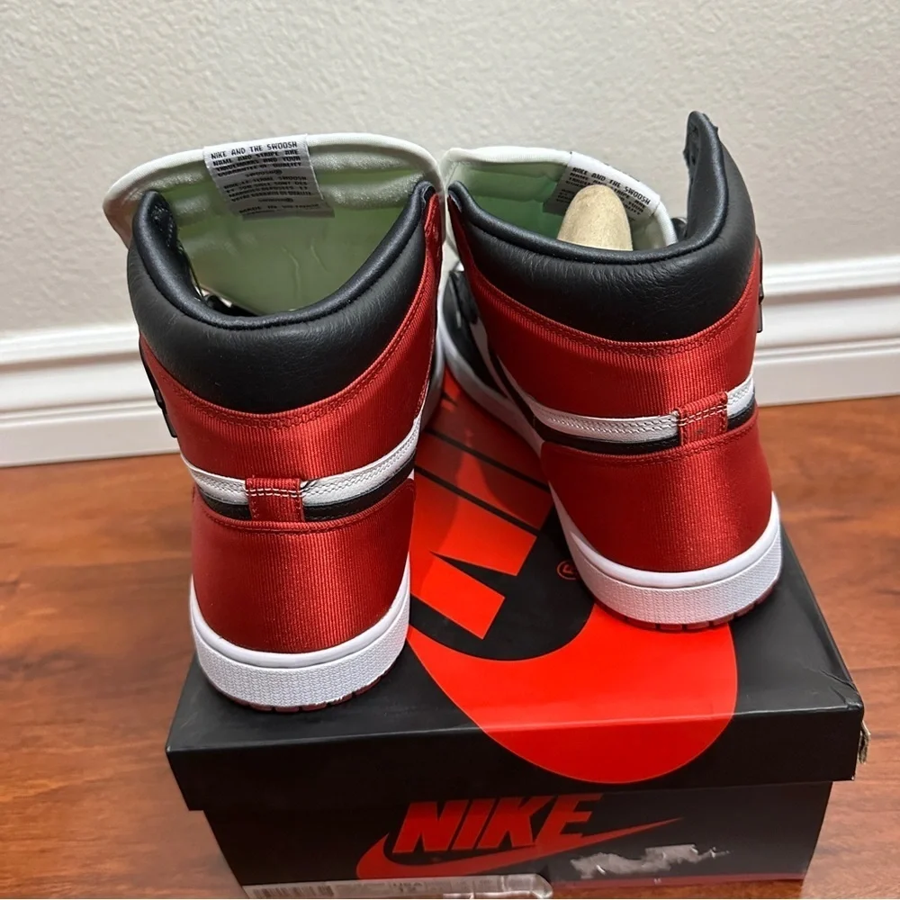 Jordan 1 Retro High Satin Black Toe (Women's) Size 12